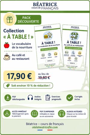 Portada del Pack découverte À table ! de Olala Béatrice FLE